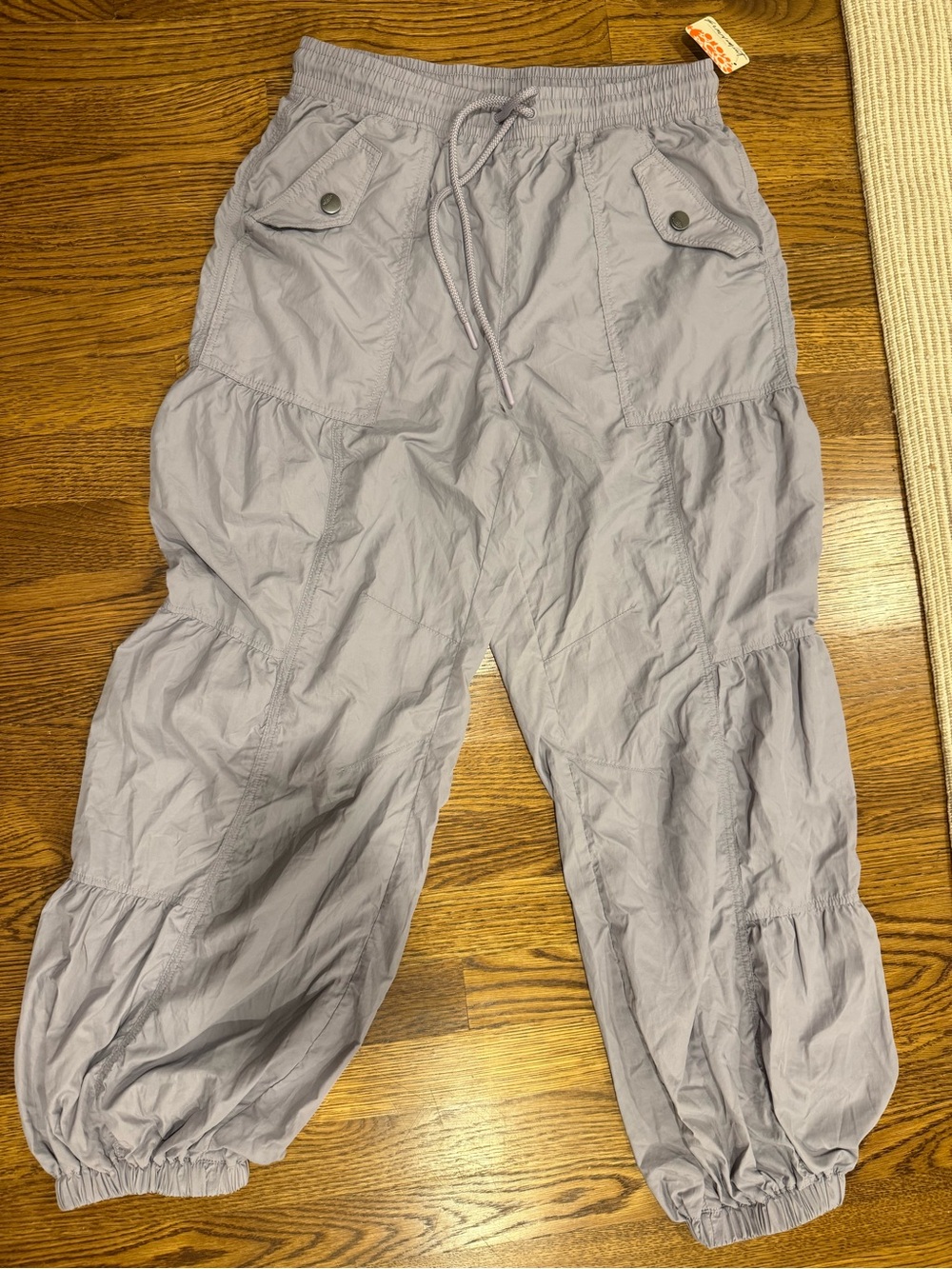 Free People Lavender-Gray Trailblazer Drawstring Cargo Joggers